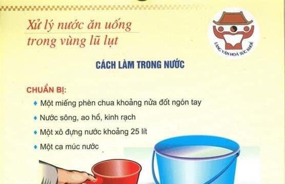 Các bước xử lý nước sinh hoạt cho hộ gia đình trong mùa lũ